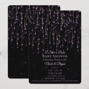 Invitación Estrellas Fugaces Brillantes Nace una Estrella Bab
