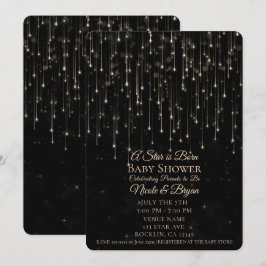 Invitación Estrellas Fugaces Brillantes Nace una Estrella Bab