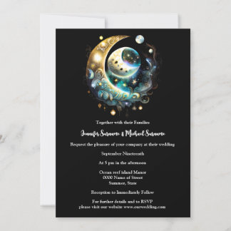 Invitación Estrellas lunares