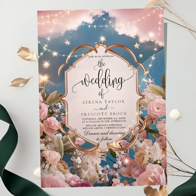 Invitación Estrellas mágicas y parquea Boda moderno (Subido por el creador)