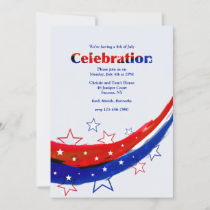 Invitación Estrellas modernas 4 de julio