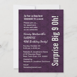 Invitación Estrellas moradas de la planta de bogavante de la 