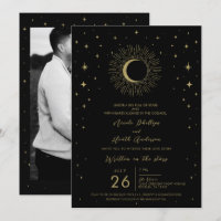 Estrellas Negras y Doradas Explosión Celestial de 