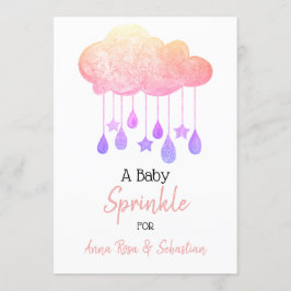 Invitación *~* Estrellas Nube Rain Sprinkle Baby Shower