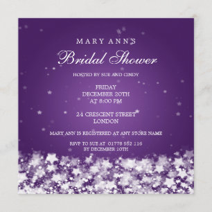 Invitación Estrellas nupciales elegantes del deslumbramiento