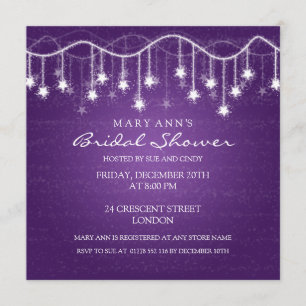 Invitación Estrellas que rielan de la ducha nupcial elegante