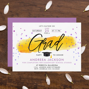 Invitación Estrellas rosadas de estilo giratorio color de agu