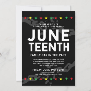 Invitación Estrellas y cadenas rotas Fiesta del 10 de junio