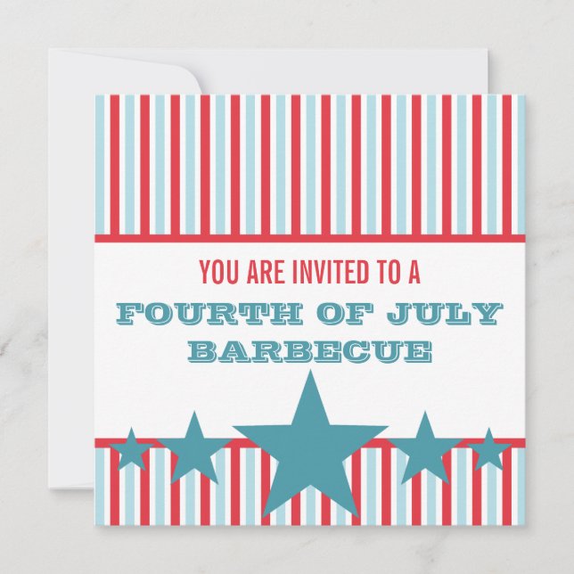 Invitación Estrellas y rayas audaces invitan (Anverso)