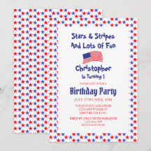 Estrellas y rayas primer cumpleaños