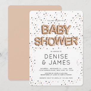 Invitación Estrellas y Relieve metalizado dorado Rosa tipo de