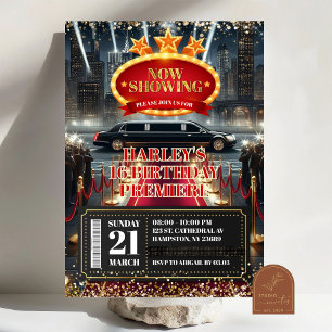 Invitación Estreno de película de Hollywood en alfombra roja
