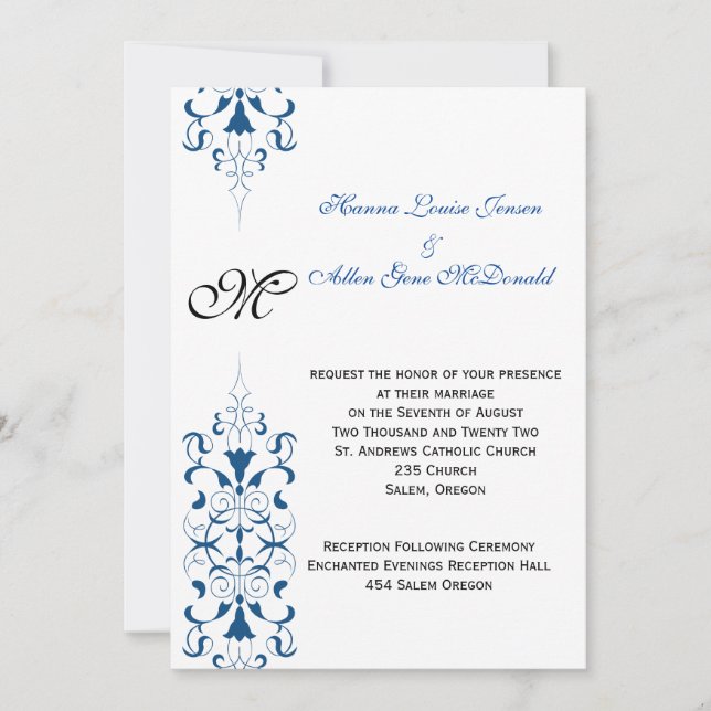 Invitación Estribos elegantes (Anverso)
