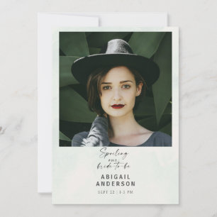 Invitación Estropeando nuestra futura ducha de novia con foto