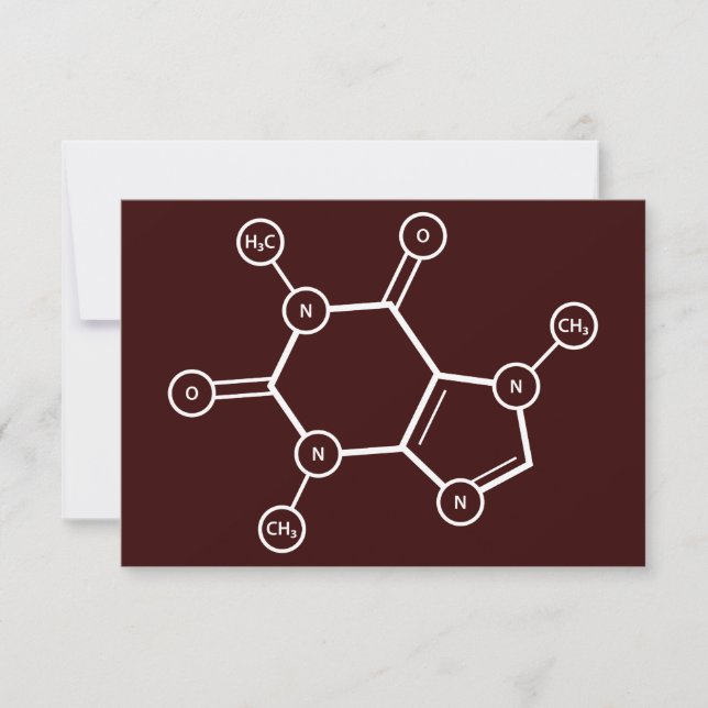 Invitación Estructura molecular C8H10N4O2 (Anverso)