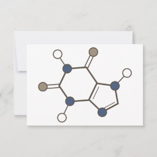 Invitación estructura molecular de cafeína