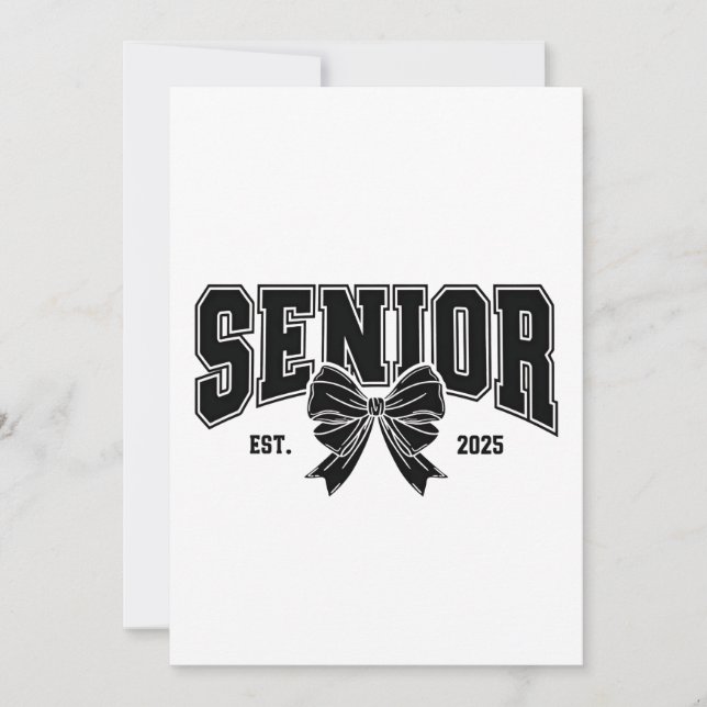 Invitación Estudiante de graduación senior est 2025 vintage  (Anverso)