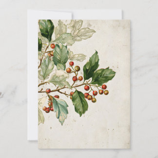 Invitación Estudio botánico de hojas huecas | Elegante estado