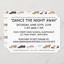 Invitación Estudio de Dance School Show Anual Recital Show Sh