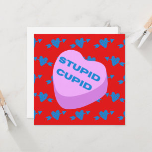 Invitación Estúpido Cupido, Notecard plano