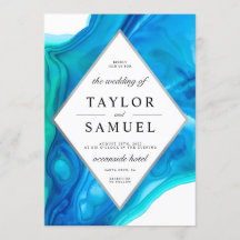 Invitación etérea de la boda de la isla de la