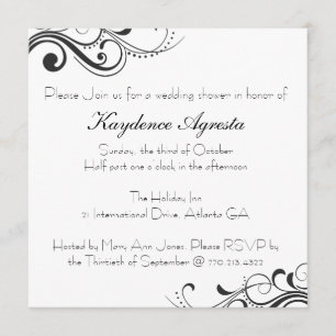 Invitación eterna de la ducha de la boda del amor
