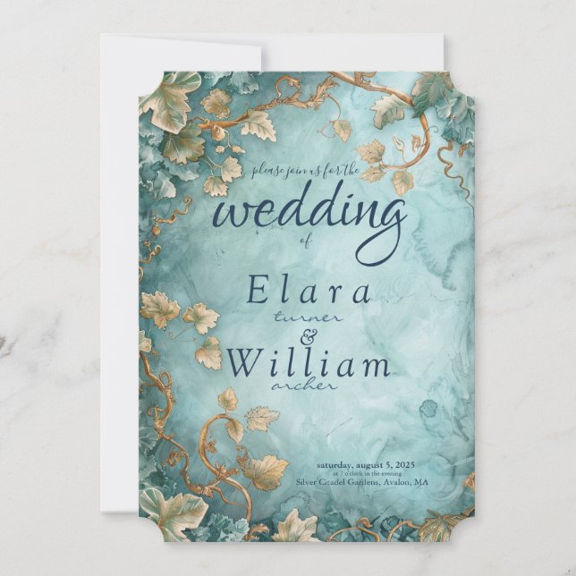 Invitación Eternal Grace Fantasy Elven (Anverso)