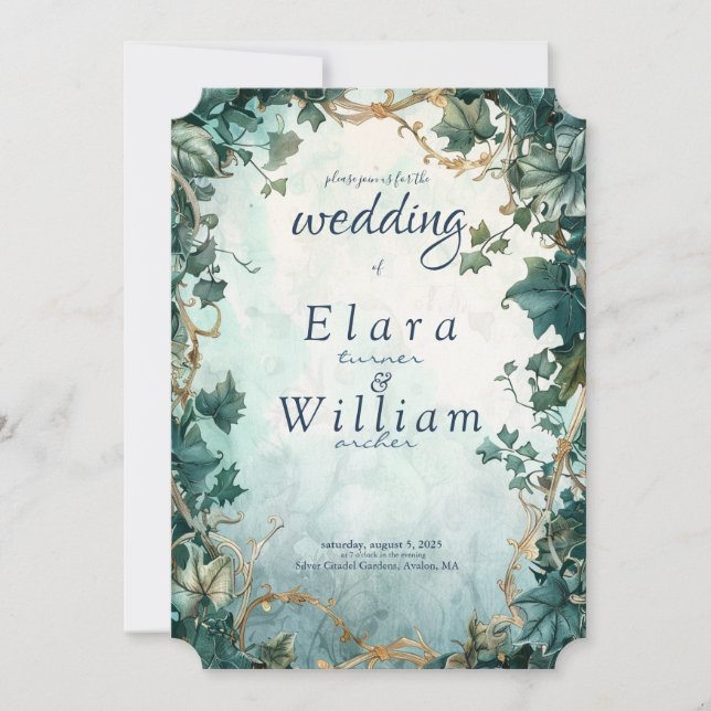 Invitación Eternal Grace Fantasy Elven (Anverso)