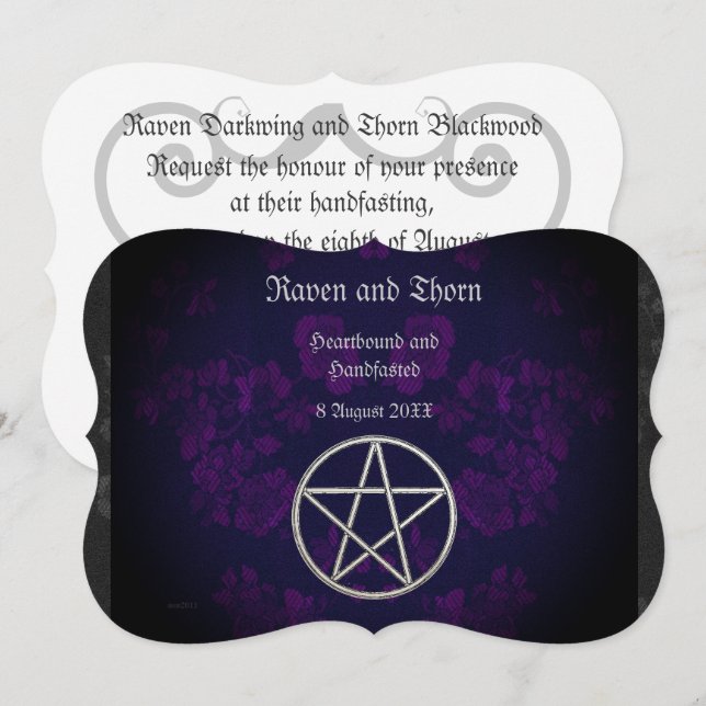 Invitación Eterno Ayuno/Boda Pentacle Suite (Anverso / Reverso)