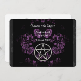 Invitación Eterno Ayuno/Boda Pentáculo Lavender Ste