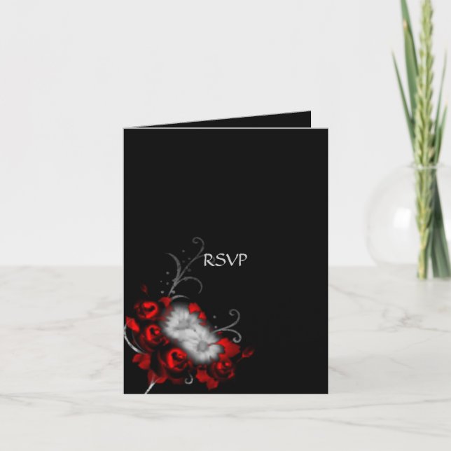 Invitación Eternos Recuerdos Boda gótica RSVP (Anverso)