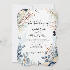 Invitación Ethereal Delicate Watercolor Serene Foliage
