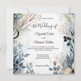 Invitación Ethereal Delicate Watercolor Serene Foliage