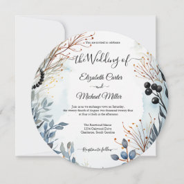 Invitación Ethereal Delicate Watercolor Serene Foliage