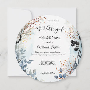 Invitación Ethereal Delicate Watercolor Serene Foliage