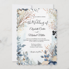 Invitación Ethereal Delicate Watercolor Serene Foliage