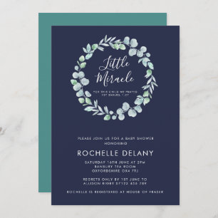 Invitación Ethereal Eucalyptus Scripting Baby Shower