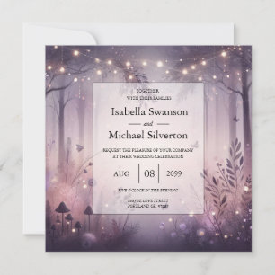 Invitación Ethereal Fairy Lights Forest Boda