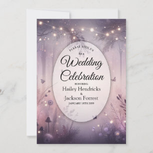 Invitación Ethereal Fairy Lights Forest Boda