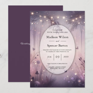 Invitación Ethereal Fairy Lights Forest Boda