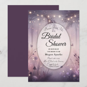 Invitación Ethereal Fairy Lights Forest Bridal Shower