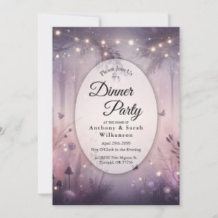 Invitación Ethereal Fairy Lights Forest Home Dinner Fiesta