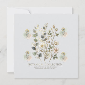 Invitación Ethereal Gold & Sage Botanical Collection