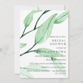 Invitación Ethereal Green | Boda Leafy Bridal Shower