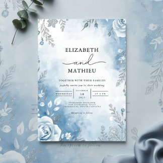Invitación Ethereal Ice Blossom Romance Boda