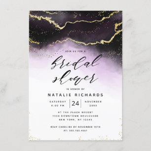 Invitación Ethereal Mist Ombre Amethyst Purple Bridal Shower
