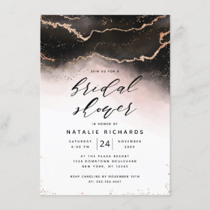 Invitación Ethereal Mist Ombre Rubor Pink Moody Bridal Shower