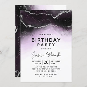 Invitación Ethereal Mist Ombre Ultra Violet Cumpleaños Party
