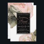 Invitación Ethereal Moody Rosa Negro Dorado Glam Sweet 16<br><div class="desc">Personalizar para su evento.</div>
