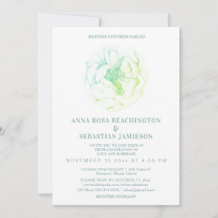 Invitación *~* Ethereal Ombre ROSA Floral AR8 Boda RSVP En